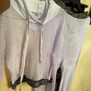 2 piece mesh top and bottom w shorts attached